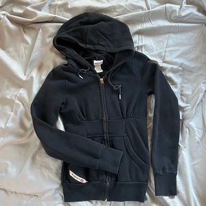 Diesel Cinched Black Hooded Sweater XXS